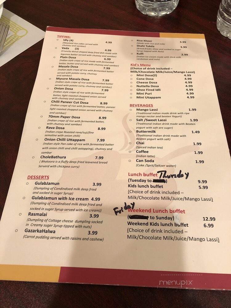 Parivaar Restaurant - Mechanicsburg, PA menu_pic