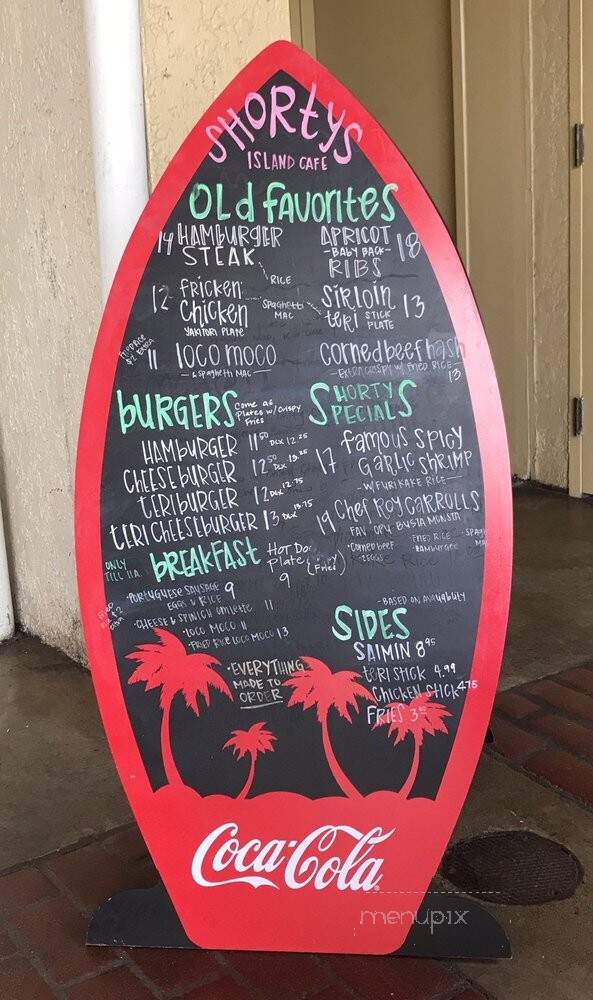 Shorty's Island Cafe - Honolulu, HI menu_pic