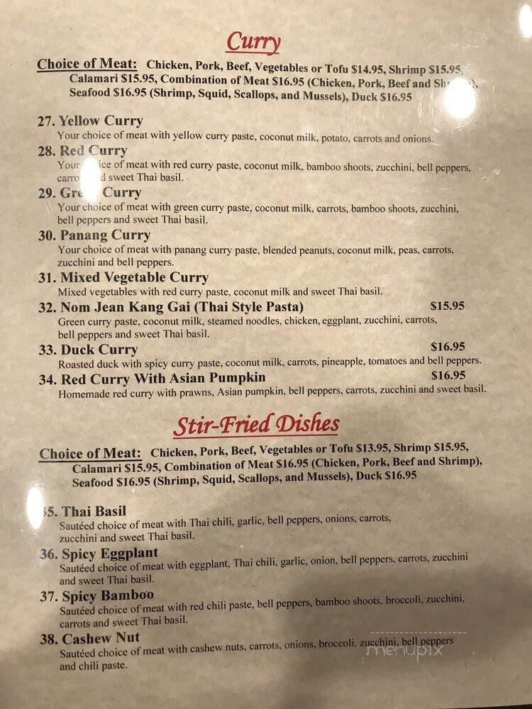 Ton Kob Thai Bistro - Roseville, CA menu_pic