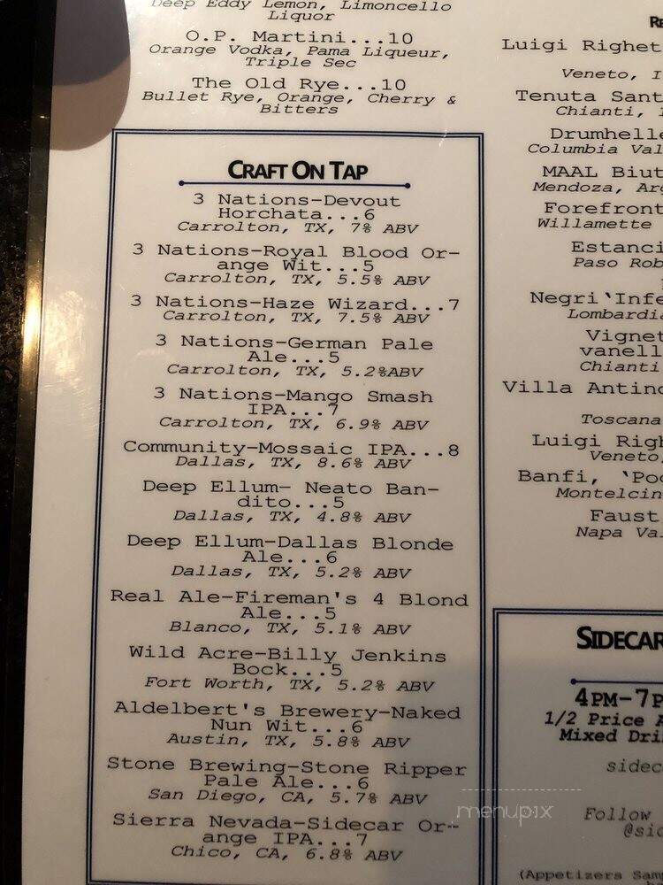 Sidecar Tavern - Grapevine, TX