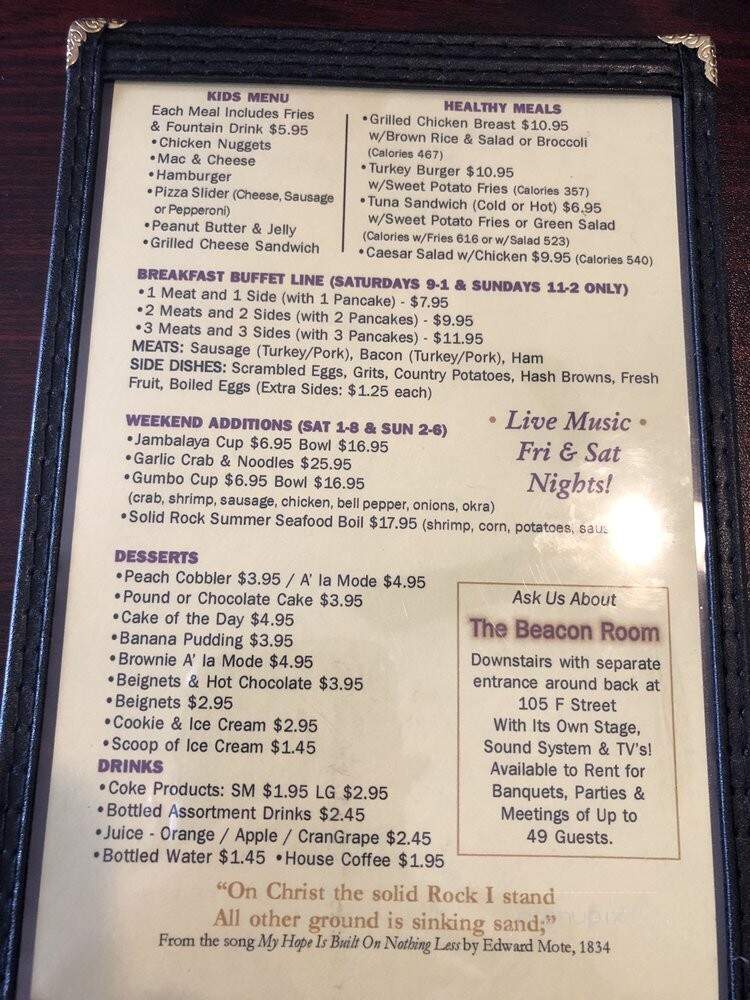 Solid Rock Cafe - Antioch, CA menu_pic