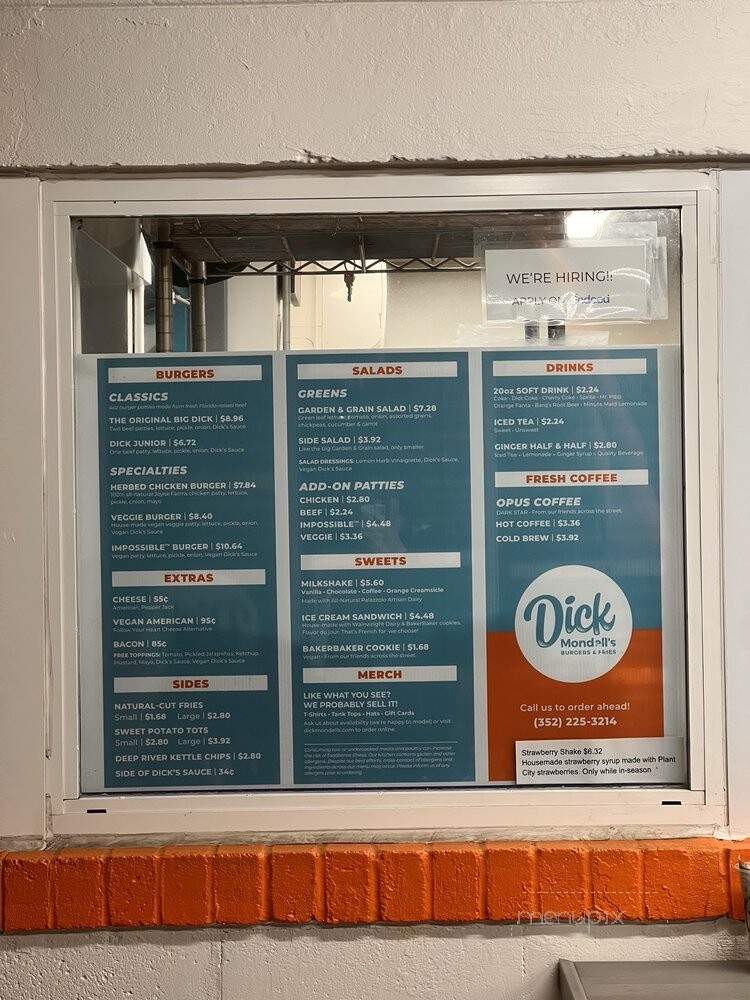 Dick Mondell's Burgers & Fries - Gainesville, FL menu_pic