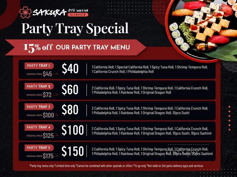 Sakura Sushi & Hibachi Grill - Glenview, IL menu_pic