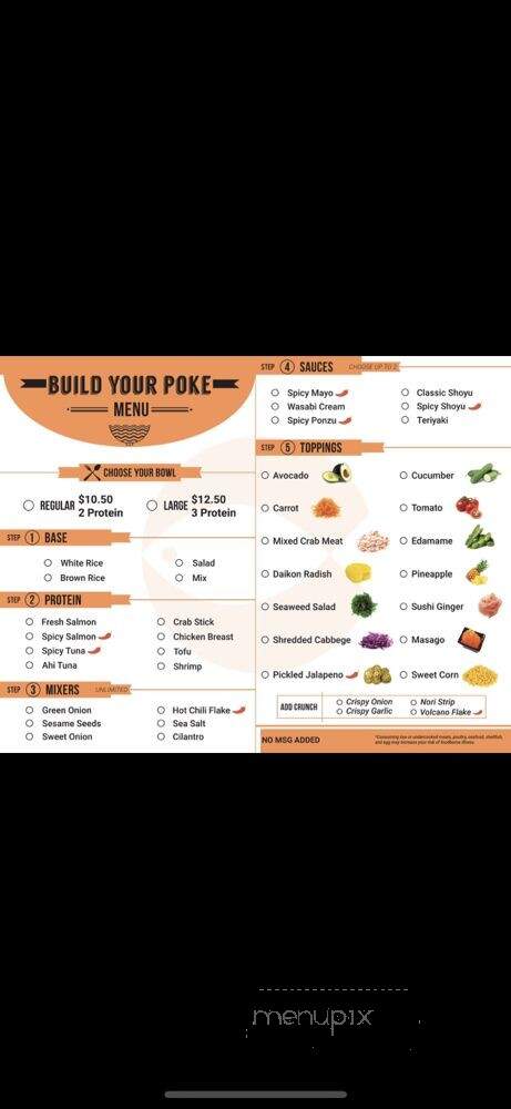 Poke Xpress - Pearland, TX menu_pic