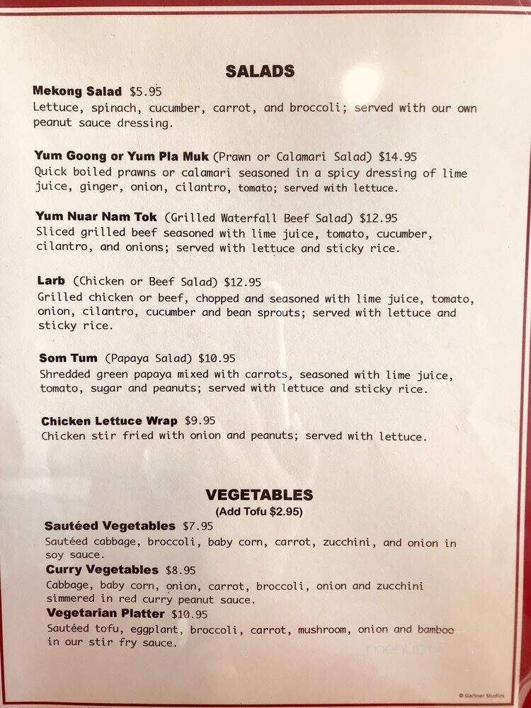 Mekong Cafe - Midvale, UT menu_pic