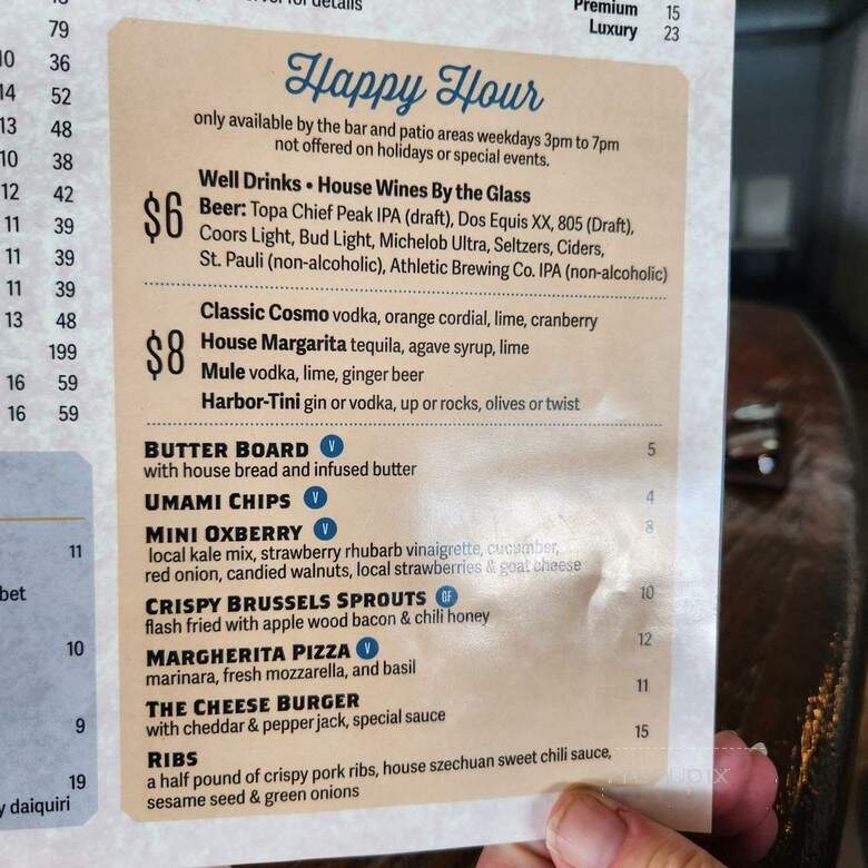 Water's Edge - Ventura, CA menu_pic