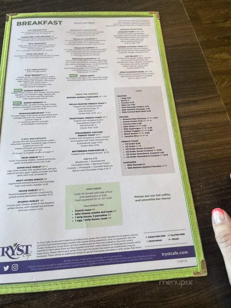 Tryst Cafe - Chandler, AZ menu_pic