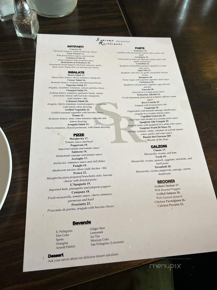 Supremo - Los Angeles, CA menu_pic