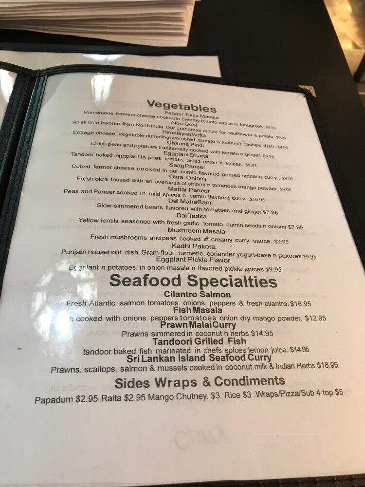 Tasty India - Oak Harbor, WA menu_pic