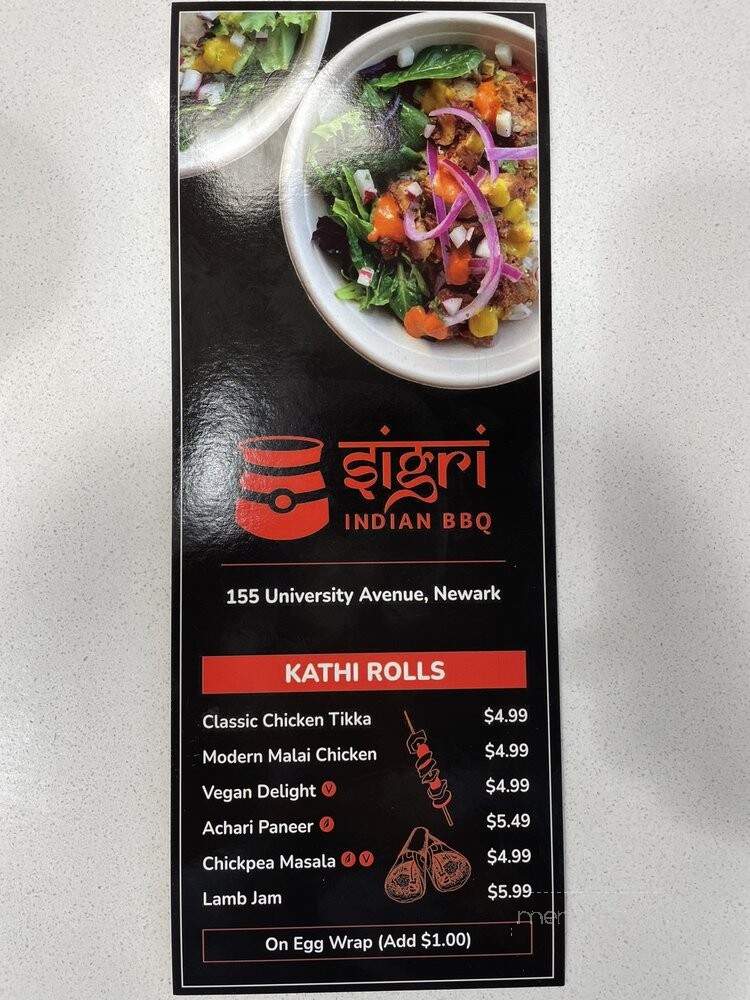 Sigri Indian BBQ - Newark, NJ menu_pic