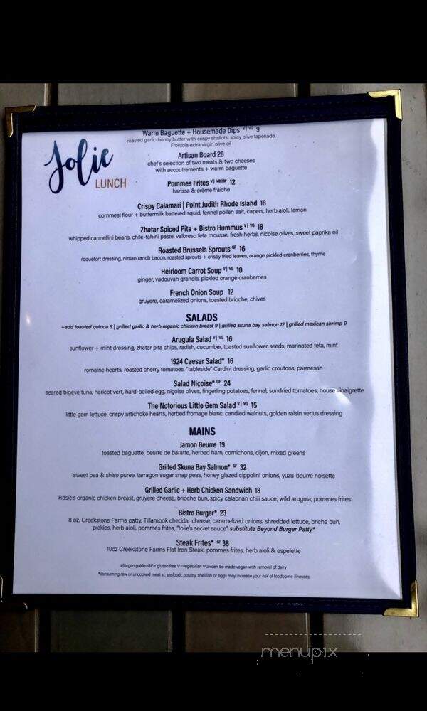 Jolie - Los Angeles, CA menu_pic