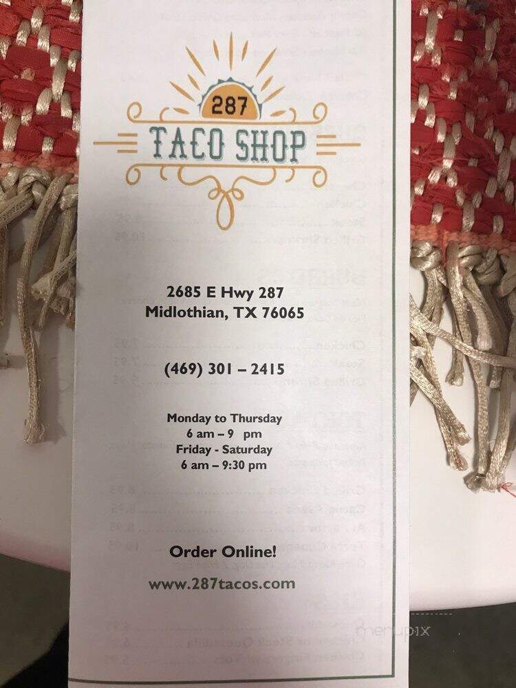 287 Taco Shop - Midlothian, TX