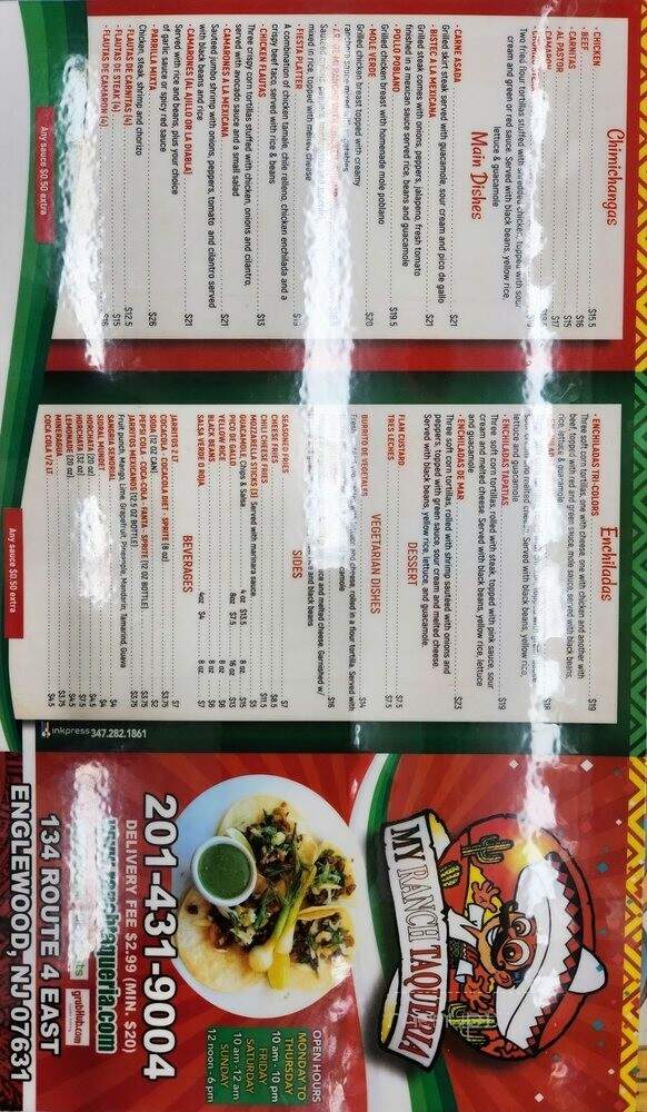 My Ranch Taqueria - Englewood, NJ menu_pic