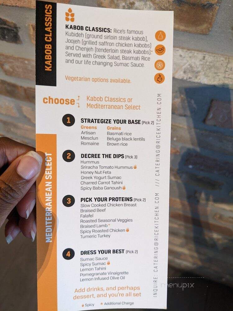 Rice Mediterranean Kitchen - Miami, FL menu_pic