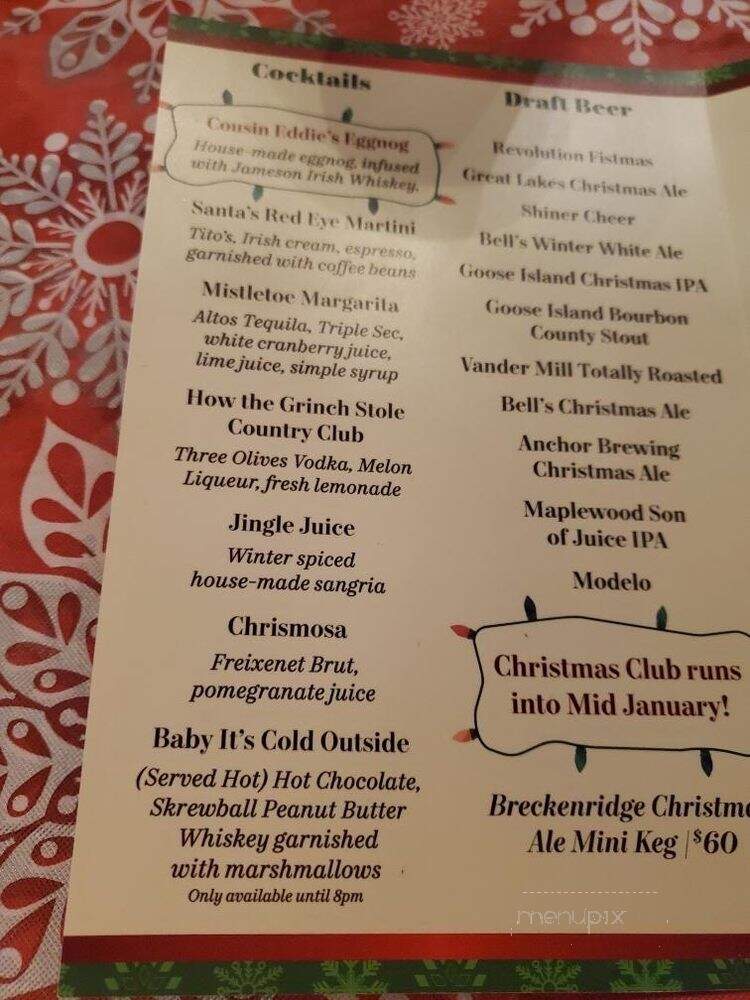Christmas Club - Chicago, IL menu_pic