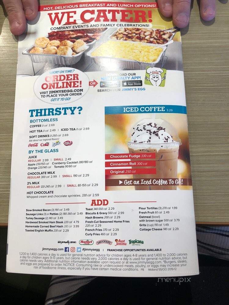 Jimmy's Egg - Midland, TX menu_pic