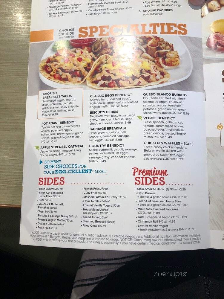 Jimmy's Egg - Midland, TX menu_pic