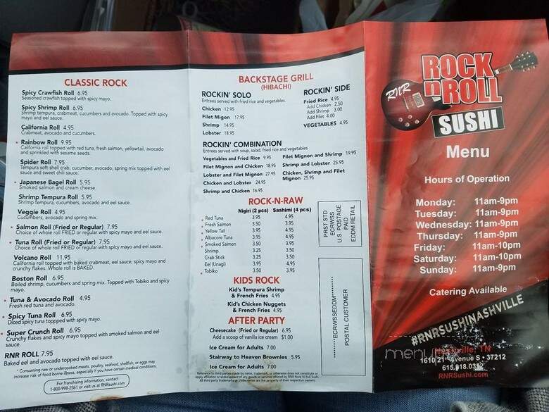 RocknRoll Sushi - Nashville, TN menu_pic
