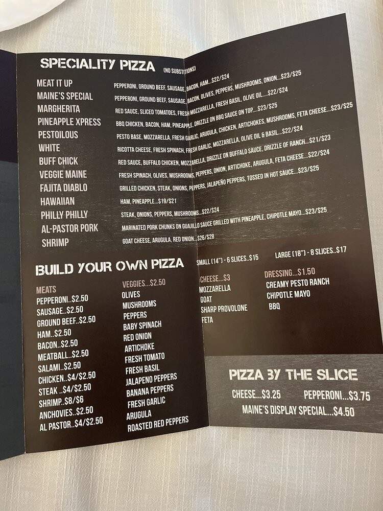 Mr. Maines Pizzeria - Panama City Beach, FL menu_pic