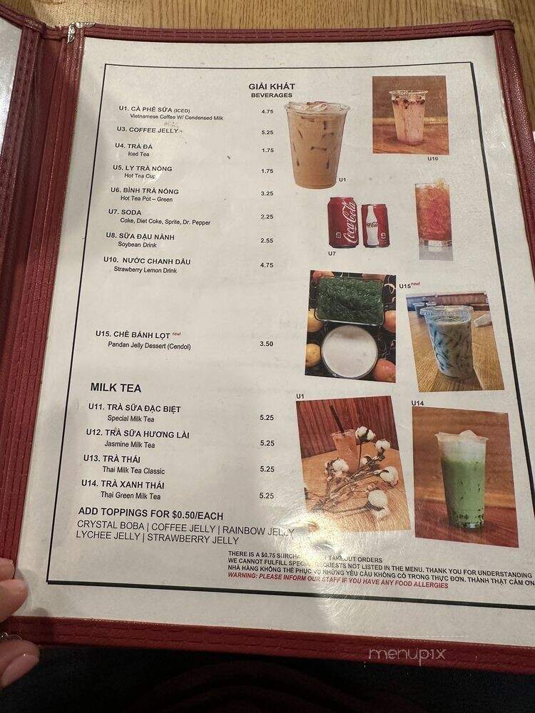 Pho Nguyen - Houston, TX menu_pic