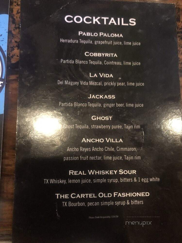 Cartel Taco Bar - Arlington, TX menu_pic