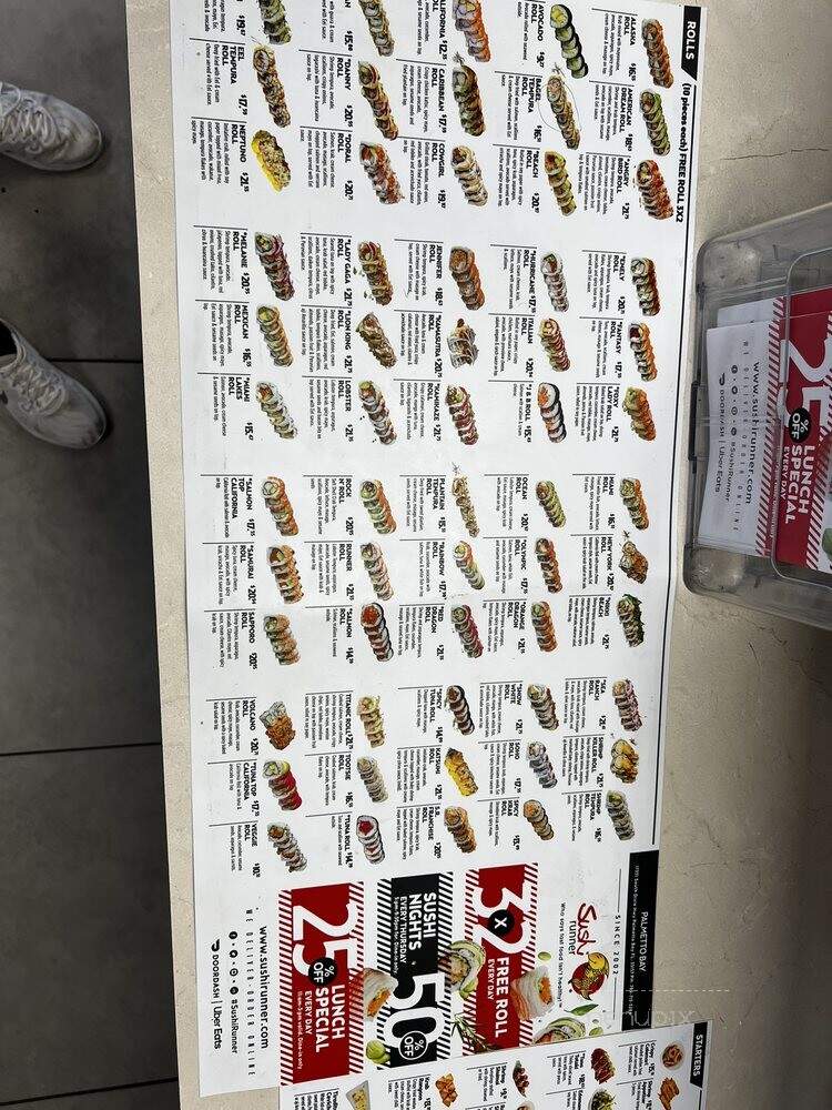 Sushi Runner - Palmetto Bay, FL menu_pic