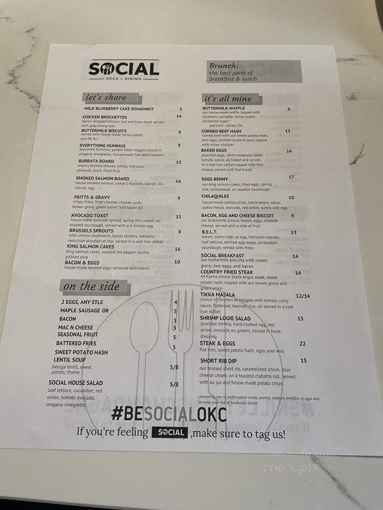 Social Deck + Dining - Oklahoma City, OK menu_pic