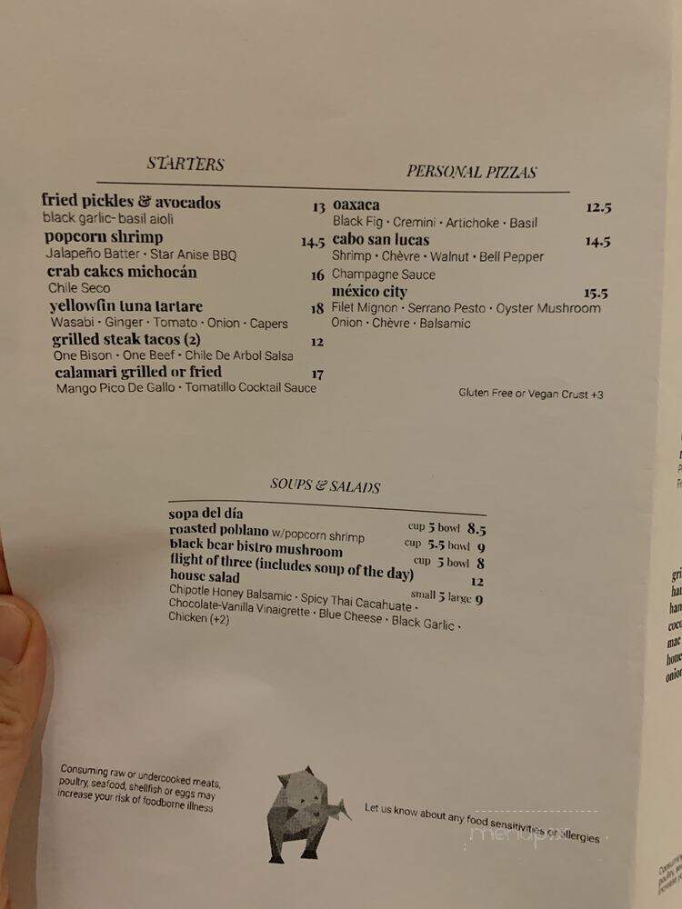 Black Bear Bistro - Algonquin, IL menu_pic