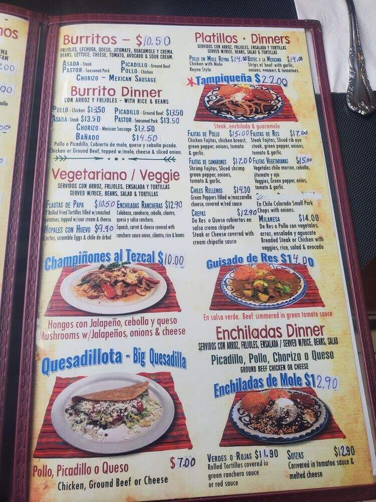 El Tezcal Mexican Restaurant - Chicago, IL menu_pic