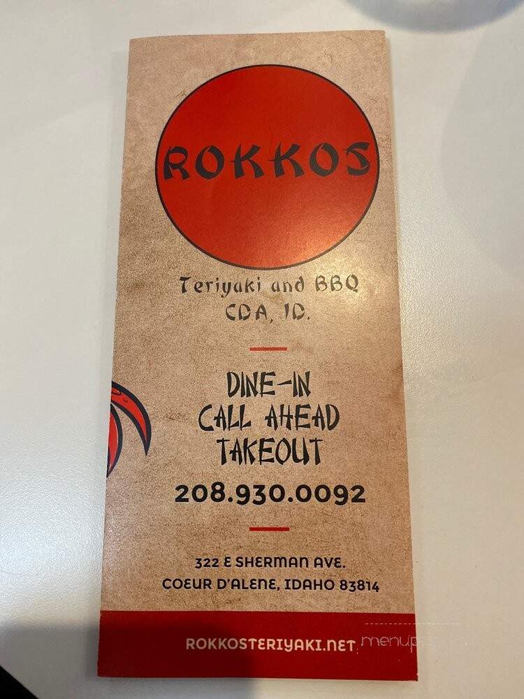 Rokkos - Coeur d'Alene, ID menu_pic