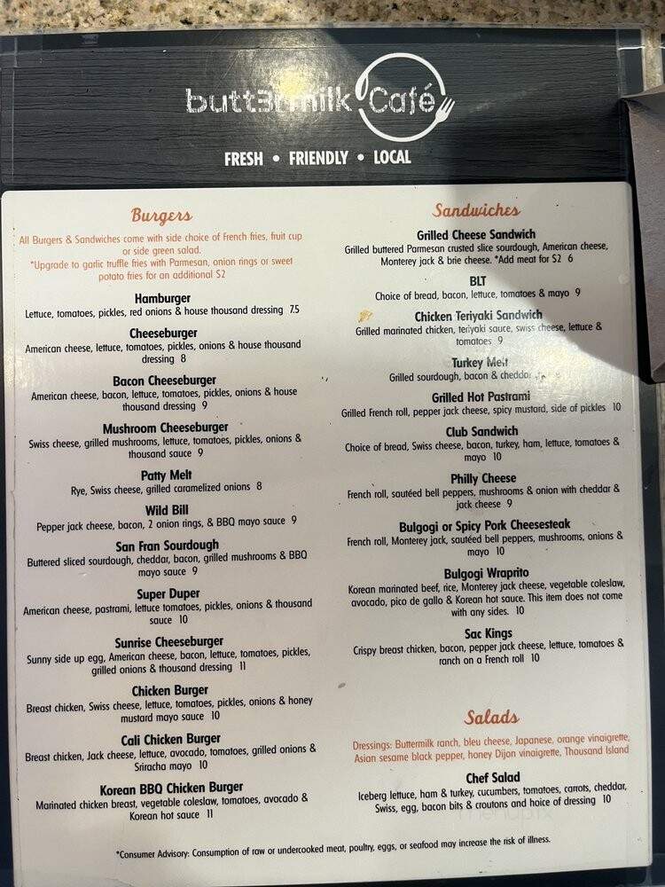 Butt3rmilk Cafe - Sacramento, CA menu_pic