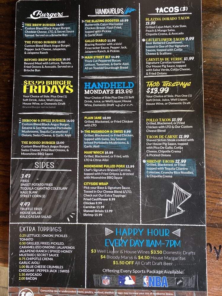 Brewster's Tavern - Sarasota, FL menu_pic