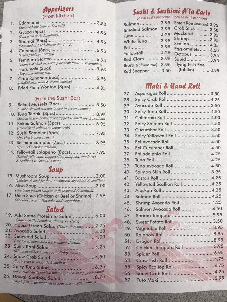 Kyoto Sushi & Hibachi - Hammond, LA menu_pic