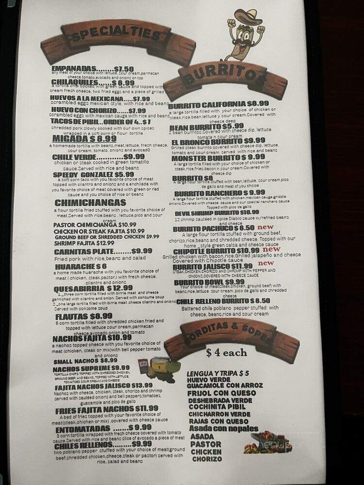 El Jaibo - Winchester, KY menu_pic