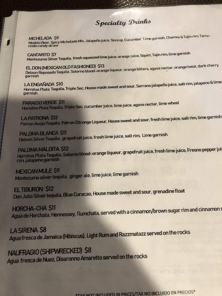 El Bukanas Mariscos - Sacramento, CA menu_pic
