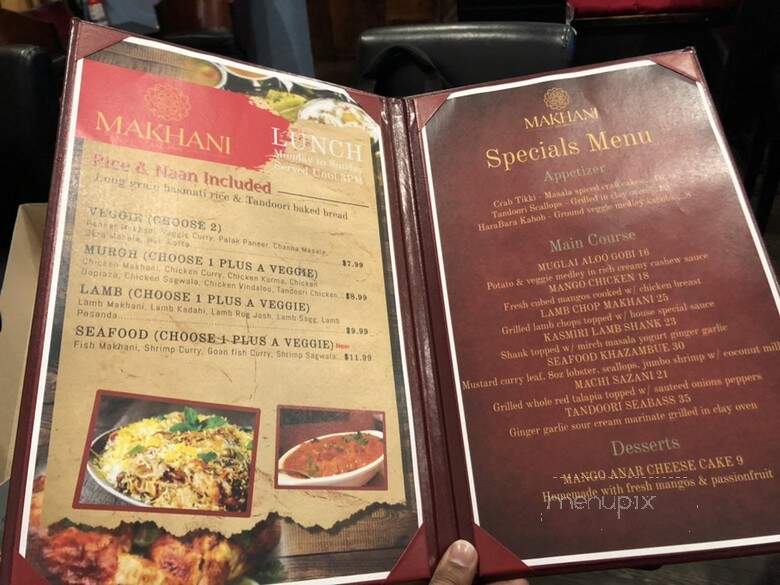 Makhani - Philadelphia, PA menu_pic