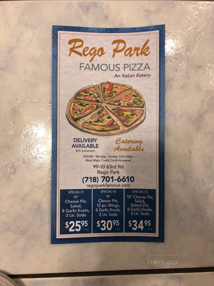 Rego Park Famous Pizza - Queens, NY menu_pic
