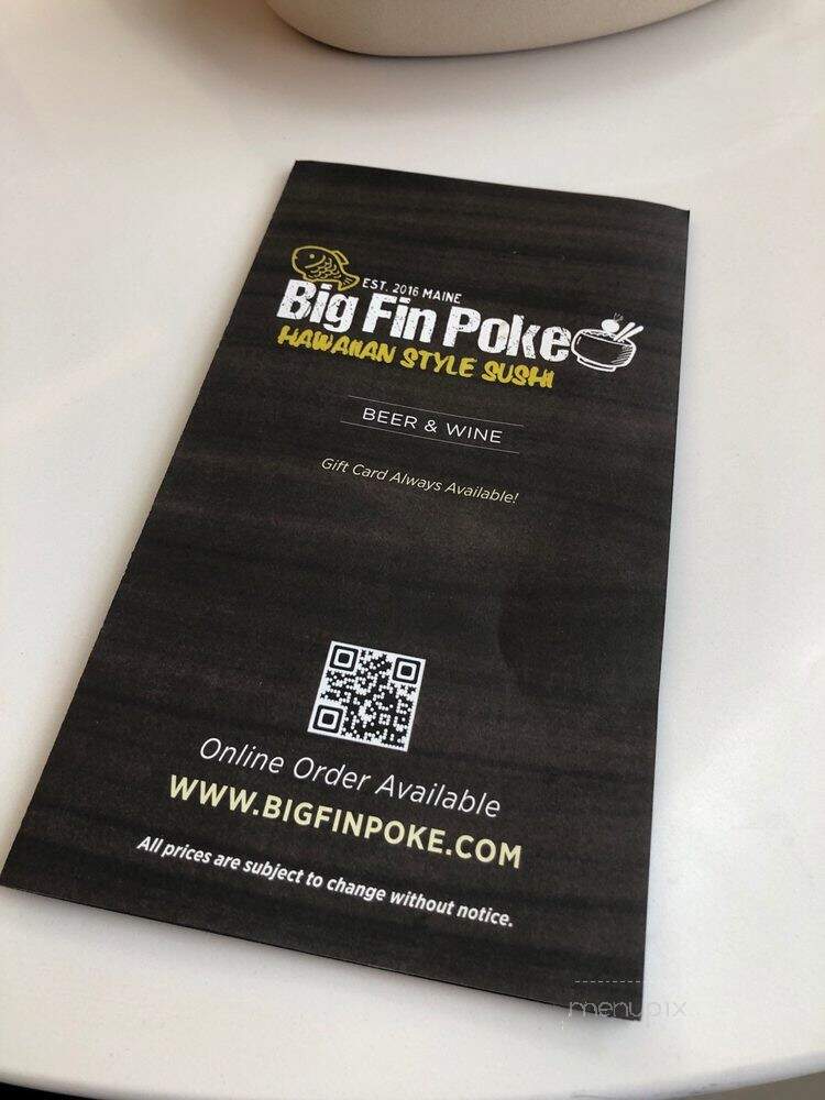 Big Fin Poke - Danvers, MA menu_pic