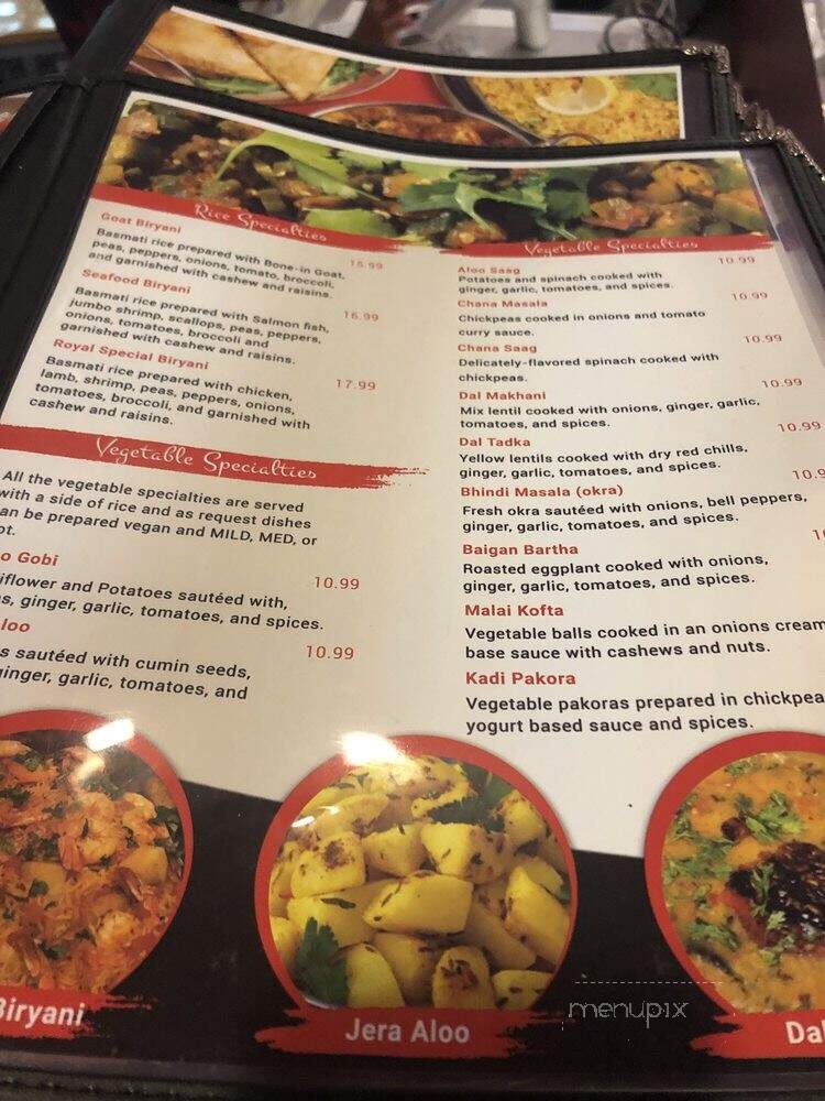 Royal of India - Rochester, NY menu_pic