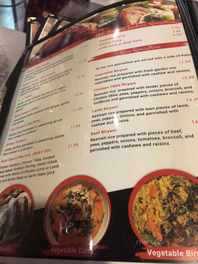 Royal of India - Rochester, NY menu_pic