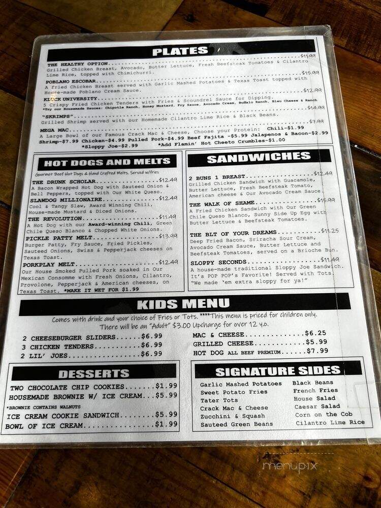 Scholars and Scoundrels - Katy, TX menu_pic