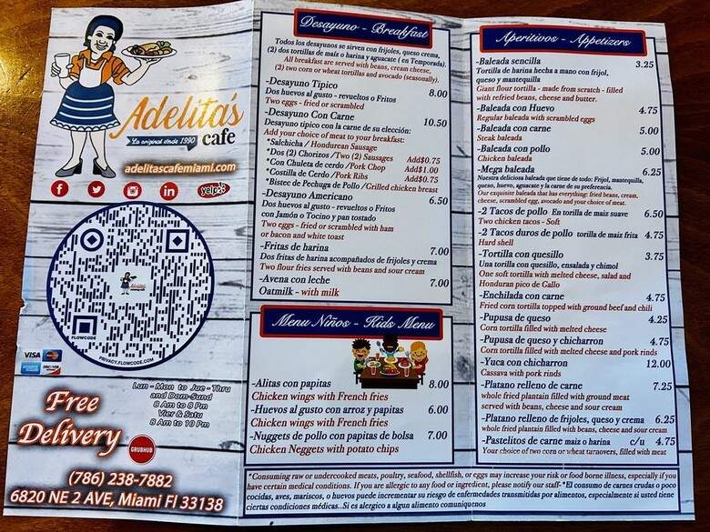 Adelitas Cafe - Miami, FL menu_pic