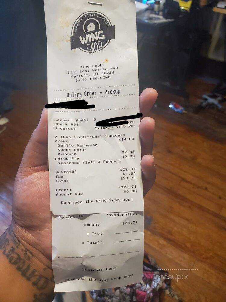 Wing Snob - Detroit, MI menu_pic