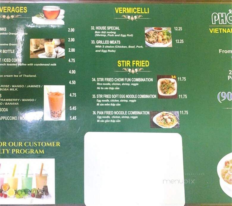 Pho 888 - Pomona, CA menu_pic