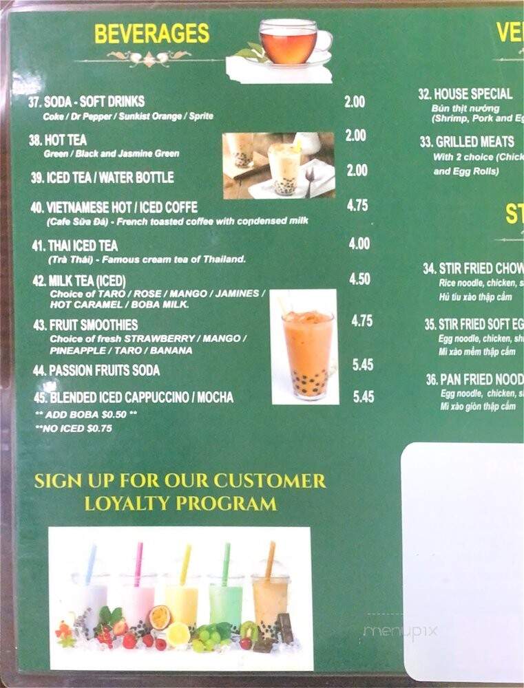 Pho 888 - Pomona, CA menu_pic