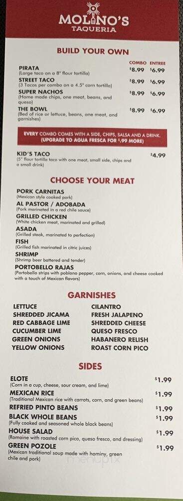 Molino's Taqueria - Wichita, KS menu_pic