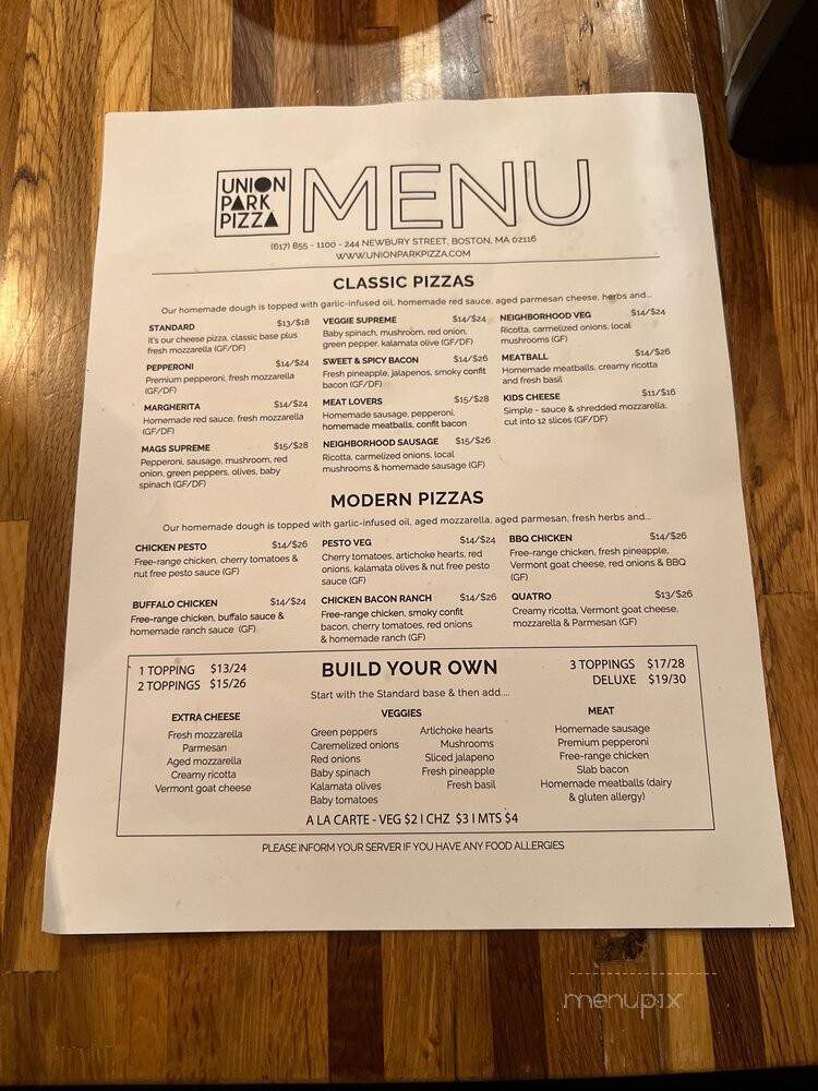 Union Park Pizza - Boston, MA