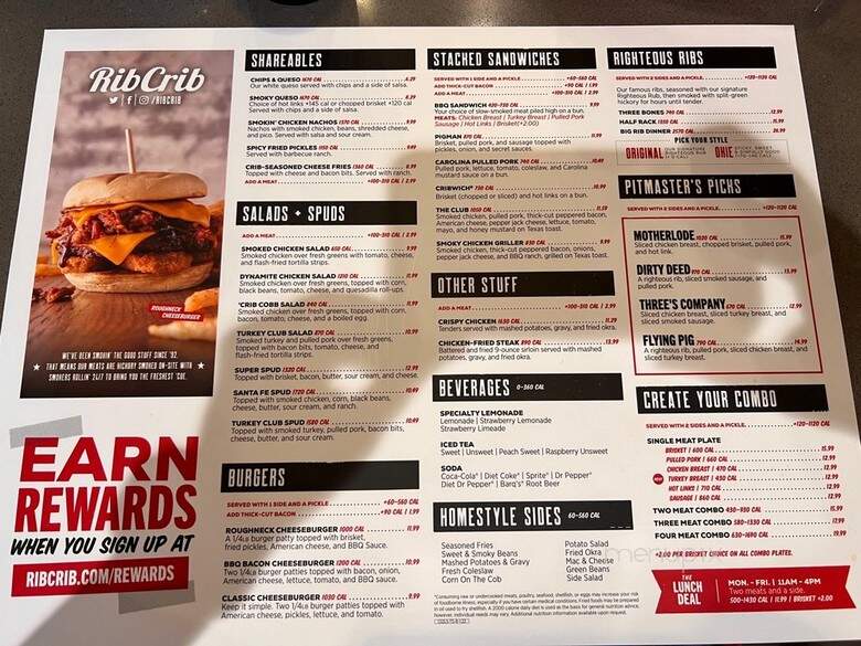 Rib Crib - Bentonville, AR menu_pic