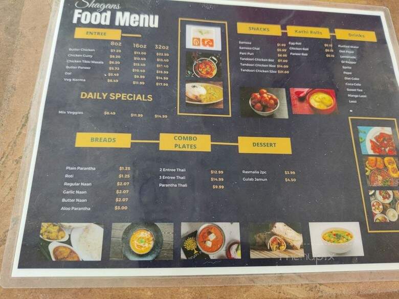 Shagan's Chicken & Paranthas - Overland Park, KS menu_pic