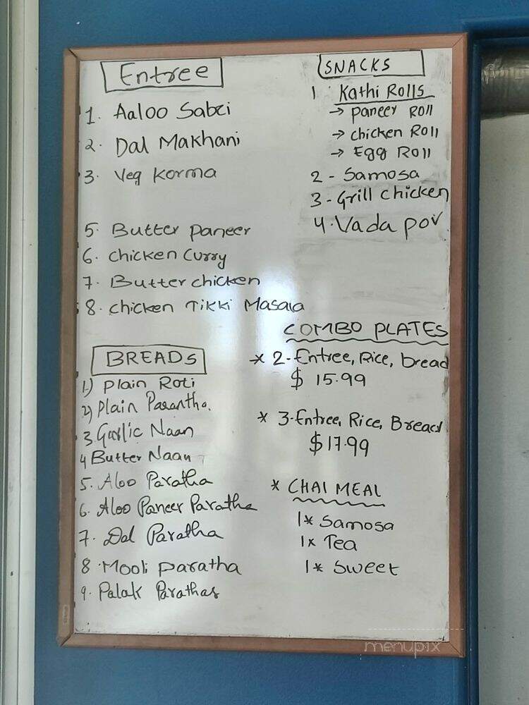 Shagan's Chicken & Paranthas - Overland Park, KS menu_pic